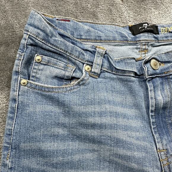 7 For All Mankind Jeans Girls 14 Blue Paxtyn Skinny Stone Wash Adjustable Waist - Picture 3 of 11